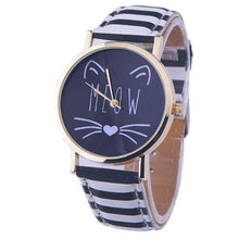 Popular Brand Watch Gift Cat Pattern Ladies Leather Band Analog Quartz Wrist Watch Montre Femme Clock Women FastShipping J4U66