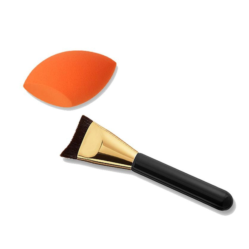 Professional Makeup Cosmetic Brushponge Puff + Cosmetic Makeup Brushes For Women Beauty J4U66