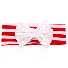 Shining sequin Bowknot Headband Baby infant flower Girls Bow Headband Toddler hair bands J4U66