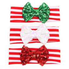 Shining sequin Bowknot Headband Baby infant flower Girls Bow Headband Toddler hair bands J4U66