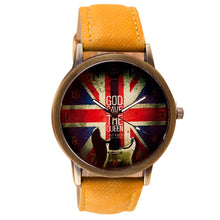 Retro Fashion UK Flag Watch Relogio Feminino Clock Wrist Women Watches Men Quartz Watches Reloj Mujer Motre Femme Luxe J4U66