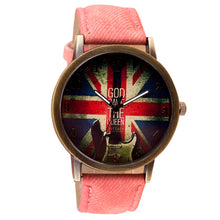 Retro Fashion UK Flag Watch Relogio Feminino Clock Wrist Women Watches Men Quartz Watches Reloj Mujer Motre Femme Luxe J4U66