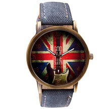 Retro Fashion UK Flag Watch Relogio Feminino Clock Wrist Women Watches Men Quartz Watches Reloj Mujer Motre Femme Luxe J4U66