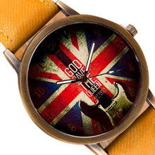 Retro Fashion UK Flag Watch Relogio Feminino Clock Wrist Women Watches Men Quartz Watches Reloj Mujer Motre Femme Luxe J4U66