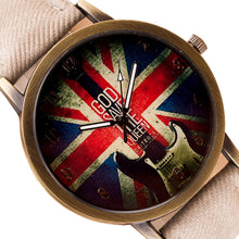 Retro Fashion UK Flag Watch Relogio Feminino Clock Wrist Women Watches Men Quartz Watches Reloj Mujer Motre Femme Luxe J4U66