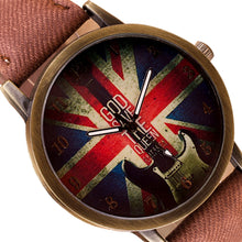 Retro Fashion UK Flag Watch Relogio Feminino Clock Wrist Women Watches Men Quartz Watches Reloj Mujer Motre Femme Luxe J4U66
