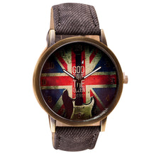 Retro Fashion UK Flag Watch Relogio Feminino Clock Wrist Women Watches Men Quartz Watches Reloj Mujer Motre Femme Luxe J4U66