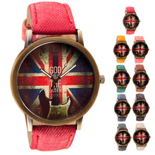 Retro Fashion UK Flag Watch Relogio Feminino Clock Wrist Women Watches Men Quartz Watches Reloj Mujer Motre Femme Luxe J4U66