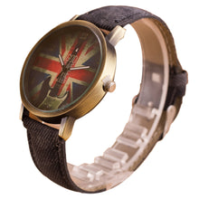 Retro Fashion UK Flag Watch Relogio Feminino Clock Wrist Women Watches Men Quartz Watches Reloj Mujer Motre Femme Luxe J4U66