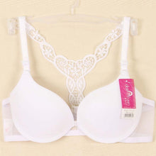 Sexy Fashion Womens Front Closure Lace Racer Back Racerback Push Up Bra J4U66