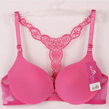 Sexy Fashion Womens Front Closure Lace Racer Back Racerback Push Up Bra J4U66