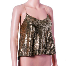 Sexy Women Sequins VCondole belt Blouse Tank Tops T-Shirt Women clothing crop top vintage Ropa Mujer J4U66