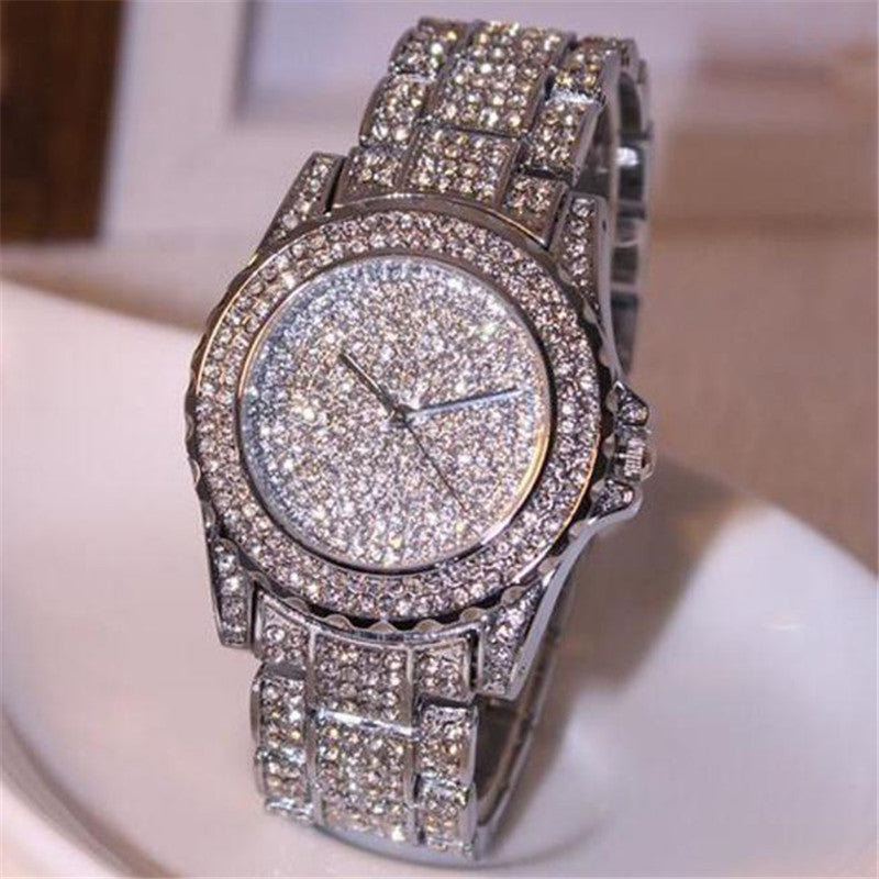 Silver Luxury Women Watch Rhinestone Ceramic Crystal Quartz Watches Lady Dress Watch Quartz Wristwatches Freeshiping J4U66