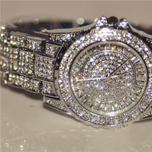 Silver Luxury Women Watch Rhinestone Ceramic Crystal Quartz Watches Lady Dress Watch Quartz Wristwatches Freeshiping J4U66