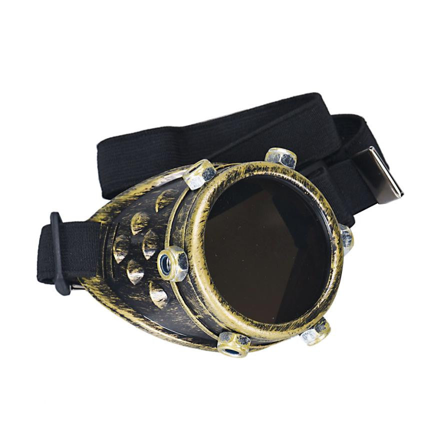 Steampunk Windproof DIY Lens Left Eye Punk Glasses Props  J4U66