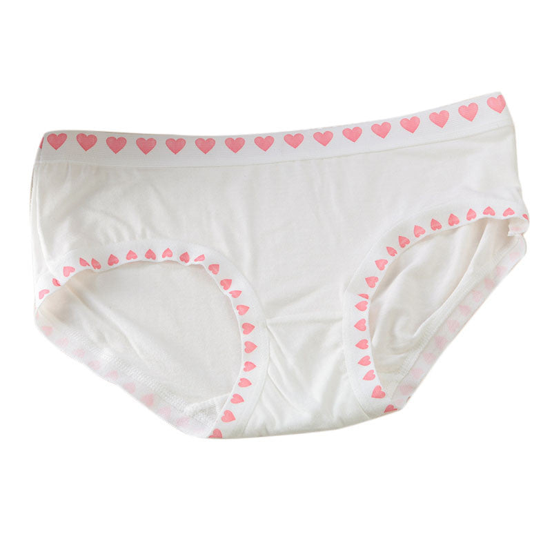 Sweet Heart Bamboo Fiber Underwear Briefs Women Sexy Seamless Panties J4U66