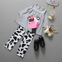 Toddler Kids Baby Girls Outfits Clothes T-shirt Tops Dress+Pants 2pc Set  J4U66