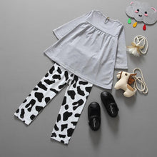 Toddler Kids Baby Girls Outfits Clothes T-shirt Tops Dress+Pants 2pc Set  J4U66