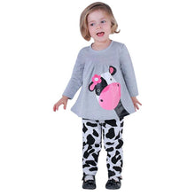 Toddler Kids Baby Girls Outfits Clothes T-shirt Tops Dress+Pants 2pc Set  J4U66