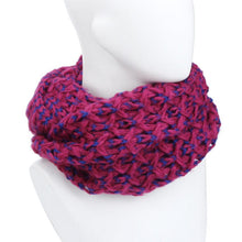 Unisex Men Women Warm Infinity 2 Circle Cable Knitted Cowl Neck Long Scarf Shawl Neck Warmer Ring Pashmina J4U66