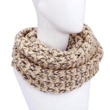 Unisex Men Women Warm Infinity 2 Circle Cable Knitted Cowl Neck Long Scarf Shawl Neck Warmer Ring Pashmina J4U66