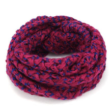 Unisex Men Women Warm Infinity 2 Circle Cable Knitted Cowl Neck Long Scarf Shawl Neck Warmer Ring Pashmina J4U66