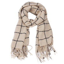 Wide Tassel Big Pashmina Fashion Plaid Cashmere Women Long Scarf Women Soft Wrap Shawl  J4U66