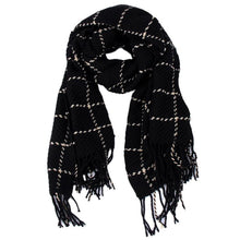 Wide Tassel Big Pashmina Fashion Plaid Cashmere Women Long Scarf Women Soft Wrap Shawl  J4U66