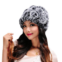 Hat Women Fur Cap Warm Plus Handmade Warm Caps For Women Thicken Caps Ladies Beanie Rex Rabbit Fur Hat J4U66