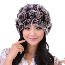 Hat Women Fur Cap Warm Plus Handmade Warm Caps For Women Thicken Caps Ladies Beanie Rex Rabbit Fur Hat J4U66
