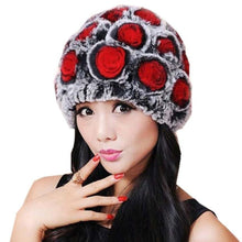 Hat Women Fur Cap Warm Plus Handmade Warm Caps For Women Thicken Caps Ladies Beanie Rex Rabbit Fur Hat J4U66