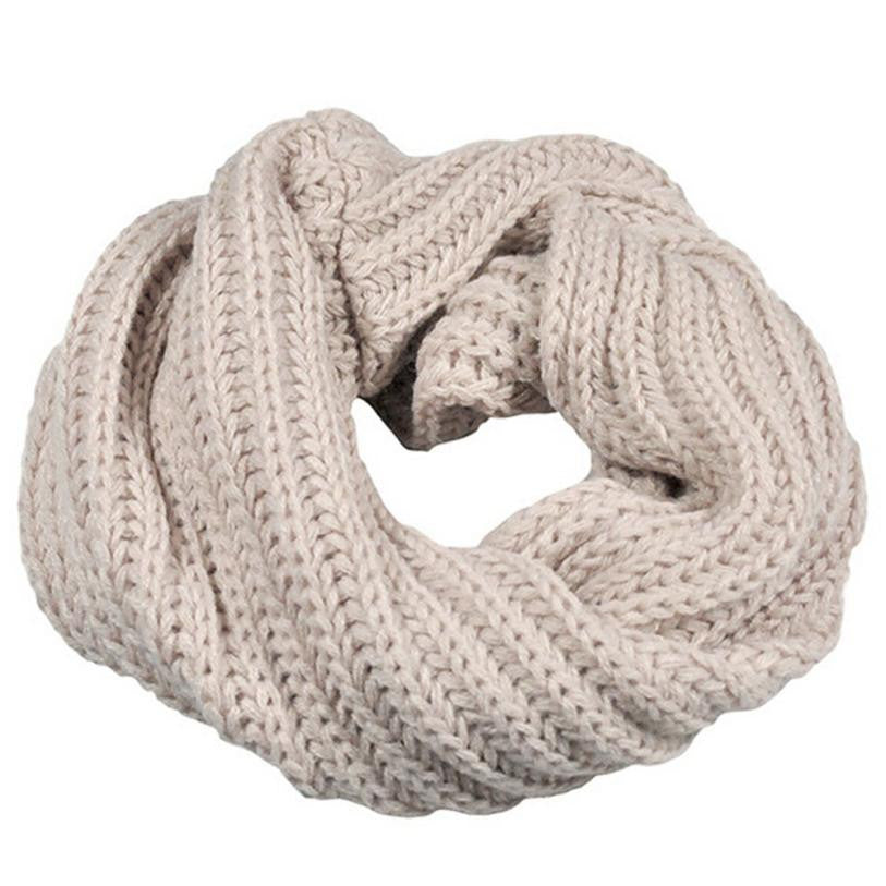 Knitted Circle Wool Scarf Shawl Wrap Warm Collar J4U66