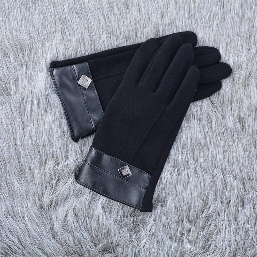 Warm Knitted Phone Screen Gloves Outdoor Wrist Fitness Hand Gloves for men Mittens 3 colors  J4U66