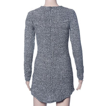 Women Dress Sexy Women Lace Up Long Sleeved V Neck Elasticity Cotton Dresses Bodycon Mini Dress J4U66