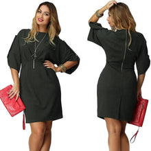 Women Dress Lady Oversize Loose Pullover Party Solid Mini Dress Plus Big Size XXXXXXL J4U66