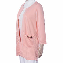 Women Fashion Warmer Pocket Jacket Outwear Parka Collarless Solid Cardigan Long Coat Overcoat Plus Size J4U66