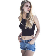 Women Knitted Loose Crop Tops Casual Strap Knitting Cotton Casual Sleeveless Tank Tops Famous Brand J4U66