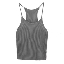 Women Knitted Loose Crop Tops Casual Strap Knitting Cotton Casual Sleeveless Tank Tops Famous Brand J4U66