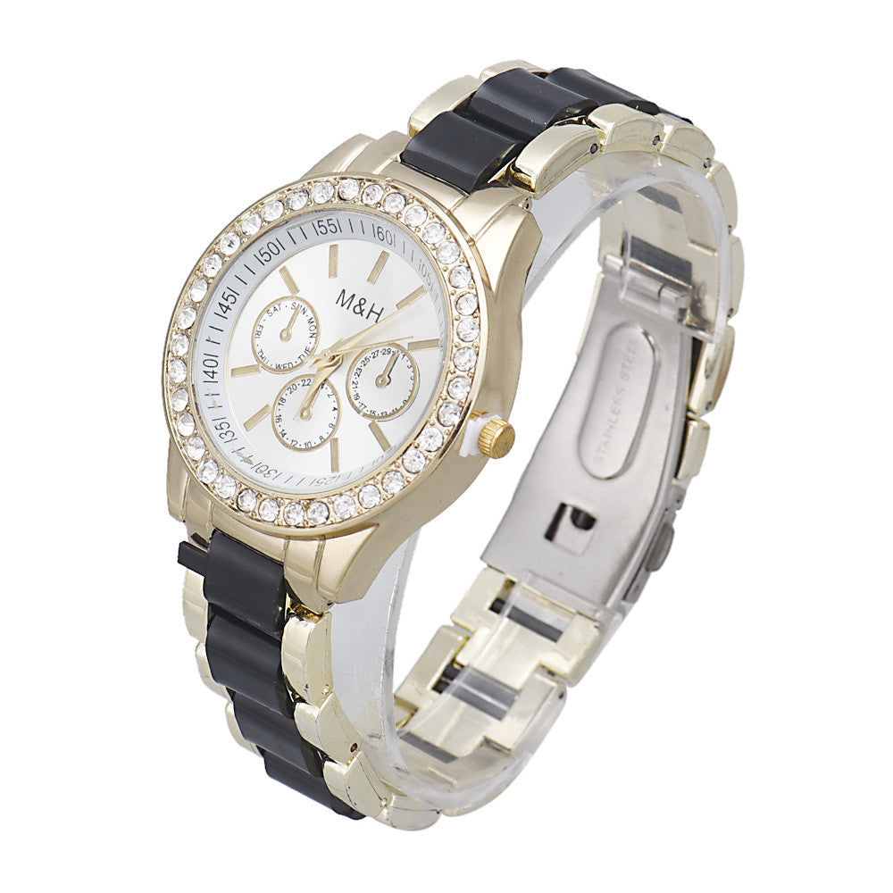 Women Men's Luxury Fashion Ssilicone Chain Analog Quartz Roman Numerals Wrist Watches&  J4U66