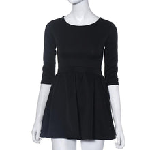 Women Sexy Club Dress Three Quarter Evening Party Bodycon Mini Skater Dress Plus Size J4U66