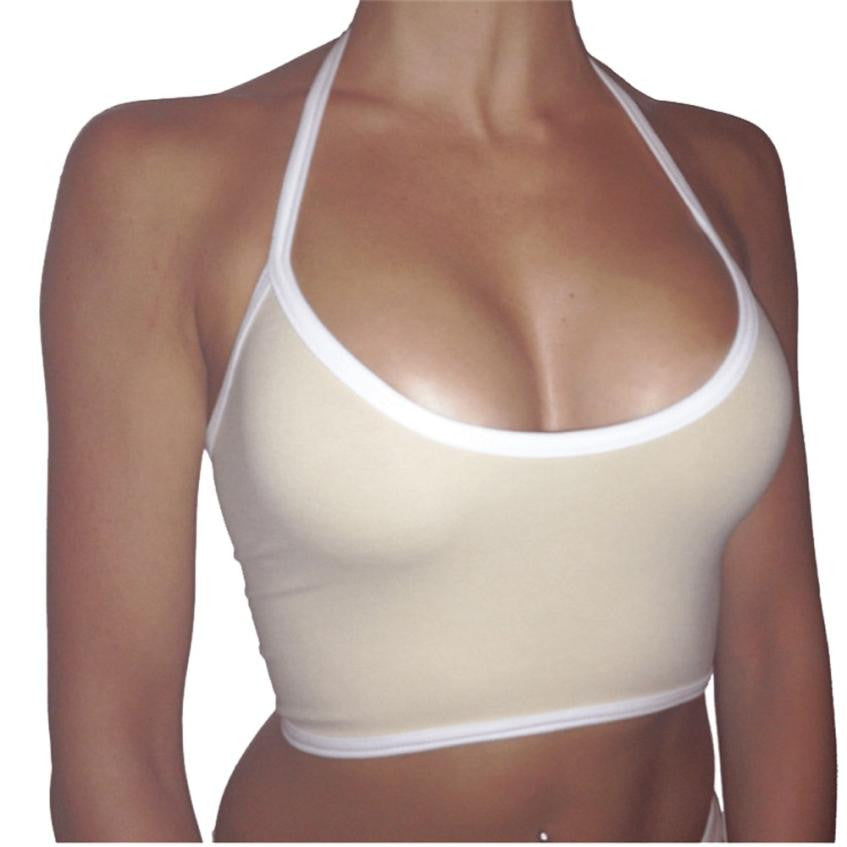 Women Tops Fashion Boho Tank Crop Top Bustier Bra VBralette Blouse Cami J4U66