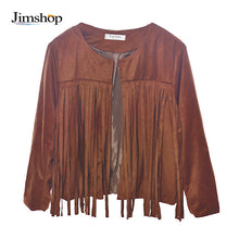 Women Tops Womens Ladies Slim Tassels Top Blouse Outwear Coat Jacket For Jaqueta Chaqueta J4U66