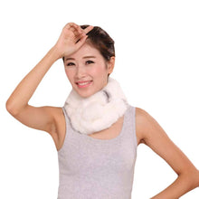 Women Scarf Lady Casual Fur Scarves Fur Ball Velvet Scarf  J4U66