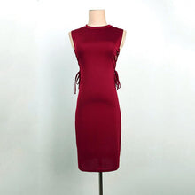 Women's Sleeveless Sexy Bandage Hollow Out Dresses Party Night Club Dress Vestidos Verano Mujer  J4U66