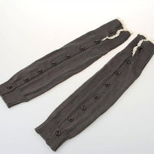 Women's Crochet Knitted Stocking Footless Leg Warmers Boot Lace Trim Thigh High Fast Shipping J4U66