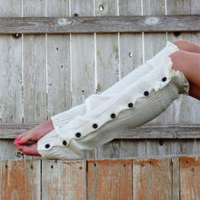 Women's Crochet Knitted Stocking Footless Leg Warmers Boot Lace Trim Thigh High Fast Shipping J4U66