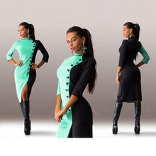 Womens Elegant Bodycon Three Quarter Sleeve Sexy Women Party Pencil Dress Plus Size  J4U66