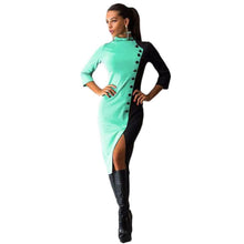Womens Elegant Bodycon Three Quarter Sleeve Sexy Women Party Pencil Dress Plus Size  J4U66
