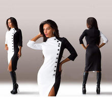Womens Elegant Bodycon Three Quarter Sleeve Sexy Women Party Pencil Dress Plus Size  J4U66