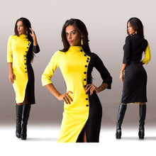 Womens Elegant Bodycon Three Quarter Sleeve Sexy Women Party Pencil Dress Plus Size  J4U66